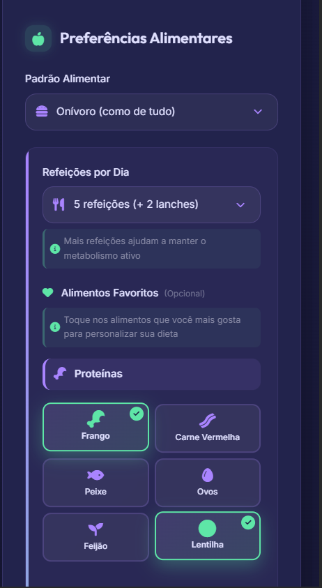 Preferências alimentares