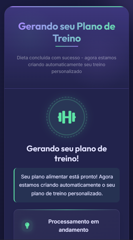 Processando treino